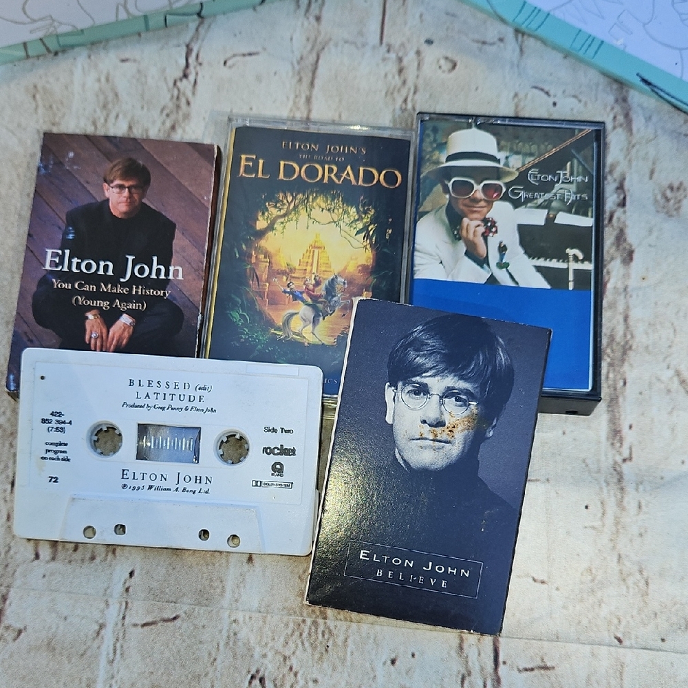 Elton John Cassette Tape Lot Of 5